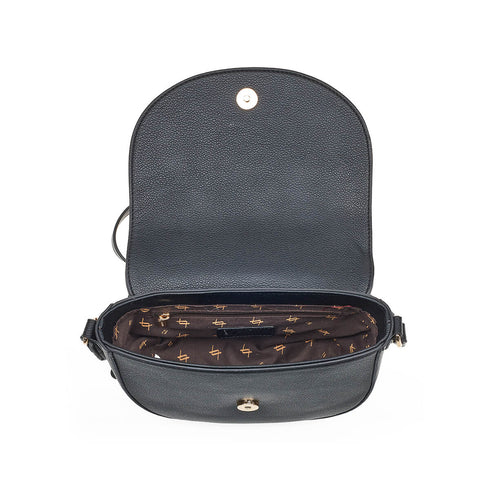 Verde Γυναικεία Τσάντα Χιαστί 16-7301 Μαύρο